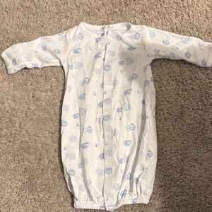 Kissy Kissy White and Blue Baby Gown